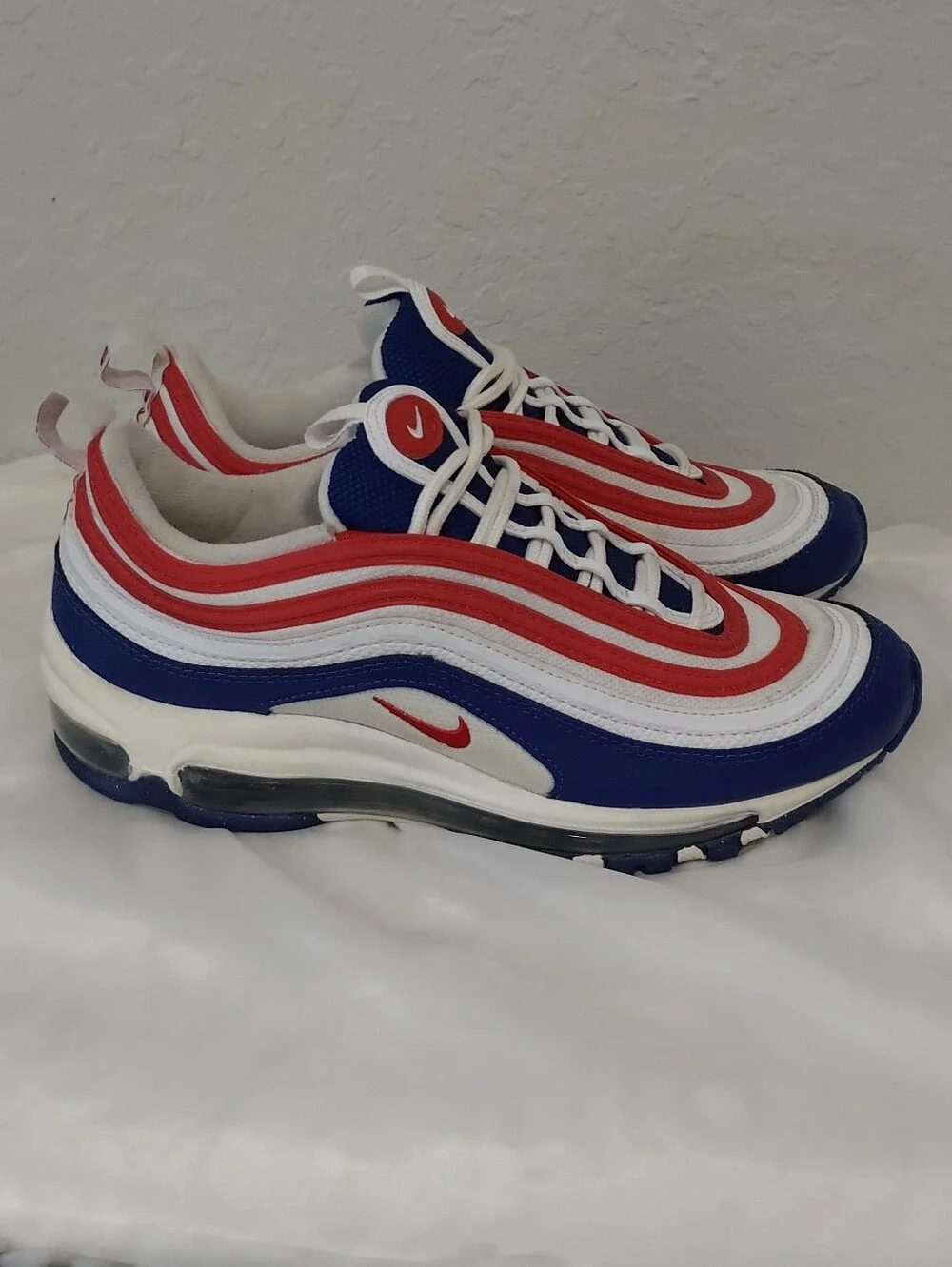 Nike Kids' Air Max 97 Sneakers - White/Red/Navy